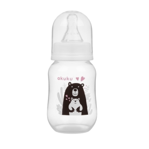 AKUKU A0004 Butelka 125 ml biała Czarny Misio
