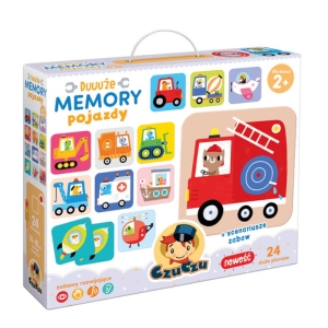 Układanka edukacyjna marki CzuCzu CzuCzu 6706476 Układanka edukacyjna Memory duuuże pojazdy